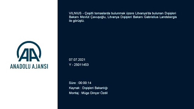 VILNIUS - Bakan Çavuşoğlu, Litvanya Dışişleri Bakanı Landsbergis ile görüştü