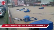 Zonguldak’ta dere taştı, belde su altında kaldı