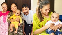 Anita Hassanandani Share Pictures Of Son Aaravv's Mundan Ceremony