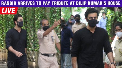 Ranbir Kapoor Arrives At Dilip Kumar Sahab's Bungalow