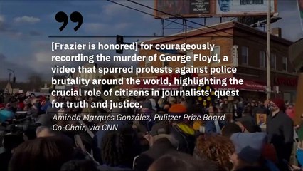 Un prix Pulitzer spécial est décerné à la femme qui a filmé le meurtre de George Floyd