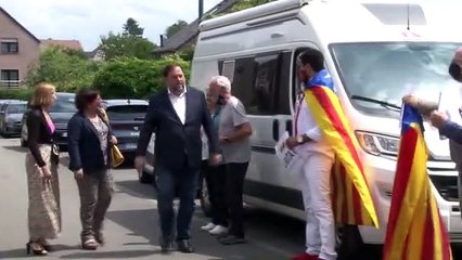 Trobada amb Carles Puigdemont dels presos indultats d'ERC
