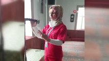 Amasyalı Gülseren hemşire, cami hoparlöründen aşı çağrısı yaptı