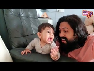 Rocking Star Yash Teaches 'Johny Johny Yes Papa' To Son Yatharv