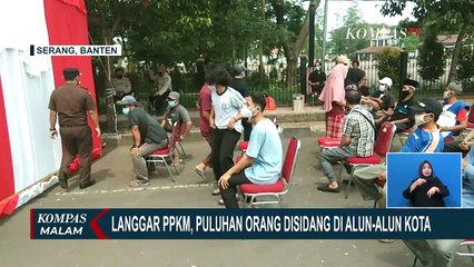 Langgar PPKM, Puluhan Orang Disidang di Alun-alun Kota