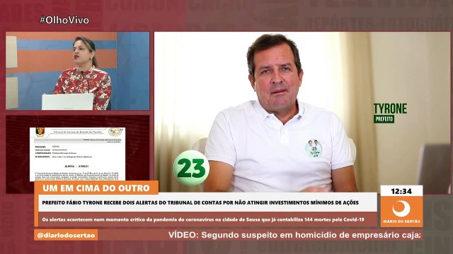 Em três dias, prefeito Fábio Tyrone recebe dois alertas do Tribunal de Contas por não atingir investimentos mínimos de ações e serviços de saúde