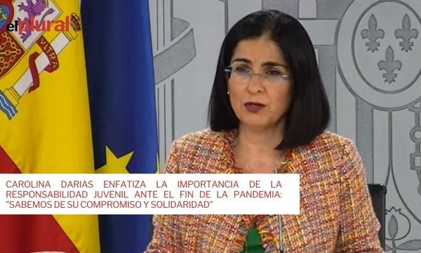 Carolina Darias enfatiza la importancia de la responsabilidad juvenil ante el fin de la pandemia: Sabemos de su compromiso y solidaridad