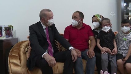 Cumhurbaşkanı Erdoğan, Sincan'da yaşayan Mustafa Ürün ve ailesini ziyaret etti