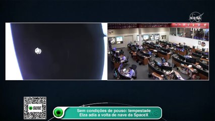 Sem condições de pouso- tempestade Elza adia a volta de nave da SpaceX