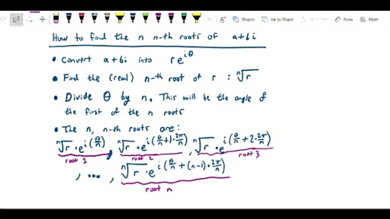 Complex numbers - Fourth roots of -5