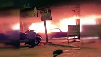 Tamire götürülen otomobil yandı