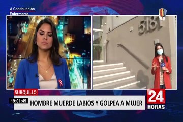 Surquillo: hombre agrede brutalmente a su pareja e intenta morderle los labios