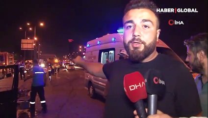 Kaza yapan sürücüye yardım için durdular, kazaya karıştılar: 5 yaralı