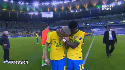 NEYMAR DESTROYED AND CRYING AFTER LOSING THE FINAL OF THE CUP AMERICA 2021