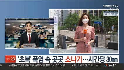 [날씨] '초복' 폭염 속 곳곳 소나기…시간당 30㎜