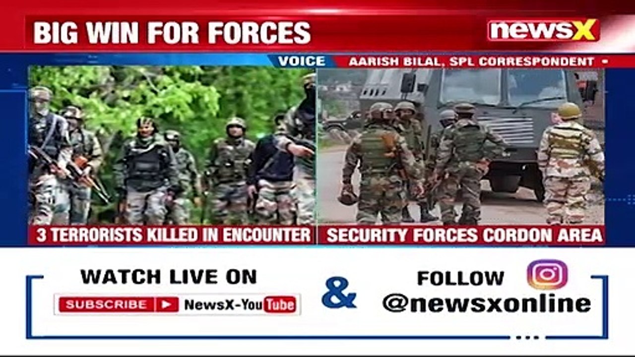 Security Forces Neutralise 3 Terrorists In J&K...