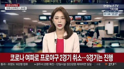 코로나 여파로 프로야구 2경기 취소…3경기는 진행