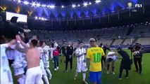 Messi and Neymar Hug after Copa America Final Ends