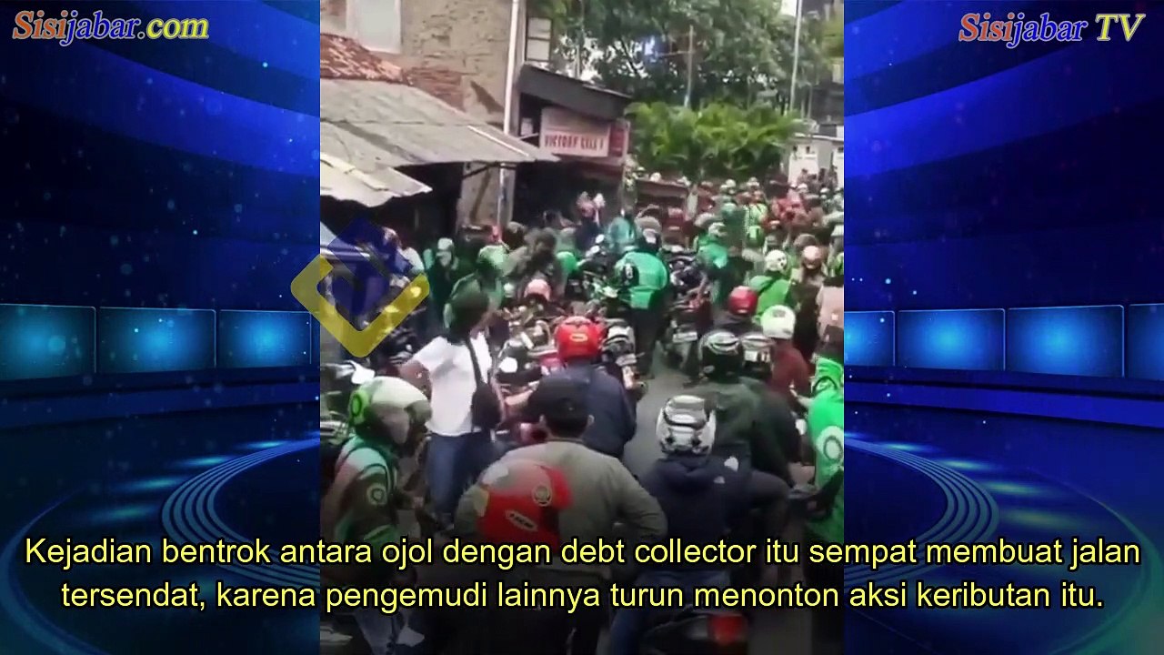 Bentrok!! Ojek Online Vs Debt Collector, Dua Kubu Saling Serang