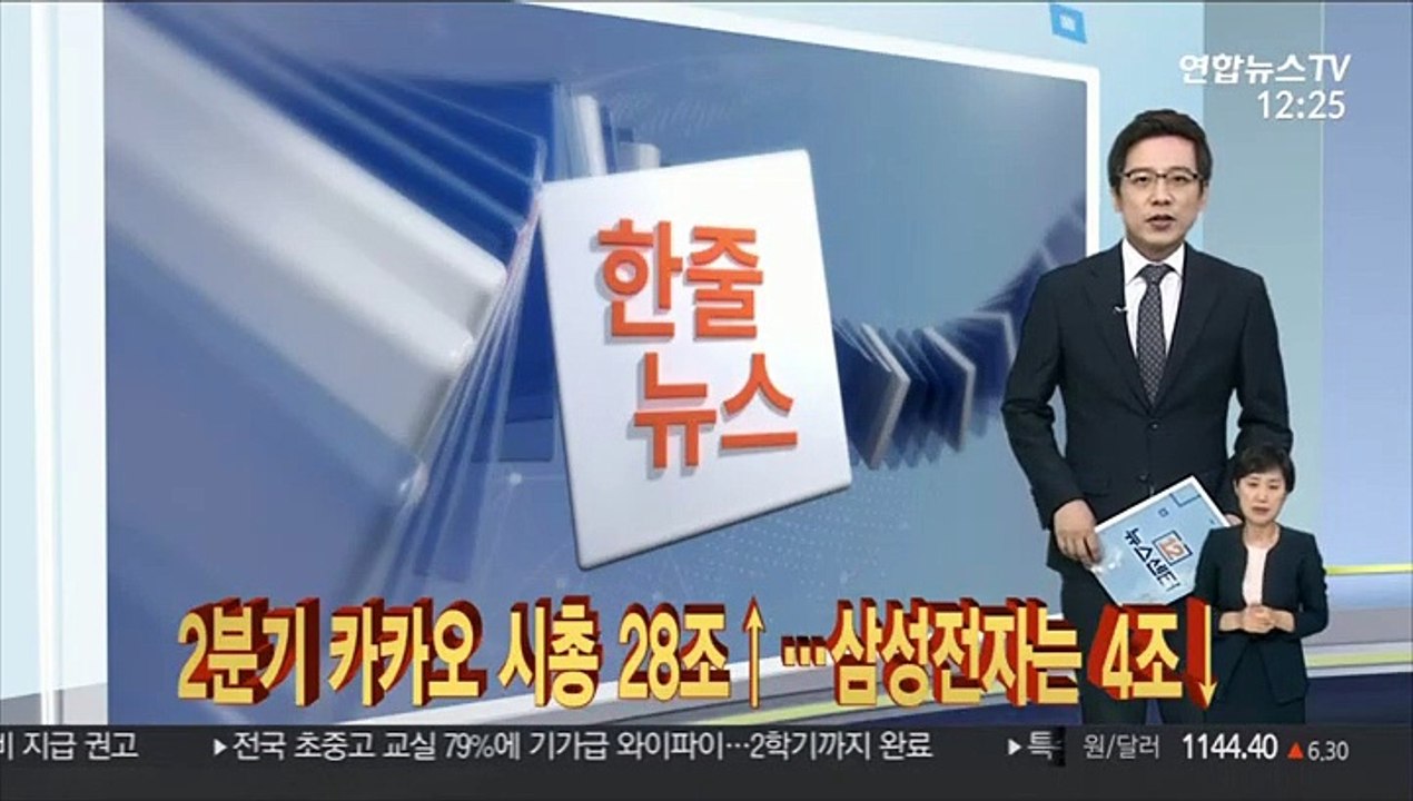 [한줄뉴스] 2분기 카카오 시총 28조↑…삼성전자는 4조↓ 外