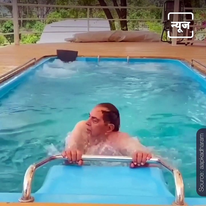 Actor Dharmendra Deol Shares A Video Of Himself Doing Water Aerobics