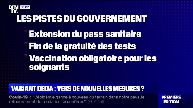Variant Delta: le gouvernement envisage de nouvelles mesures