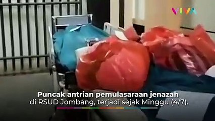 Antrian Pemulasaraan Jenazah Covid-19 di RSUD Jombang