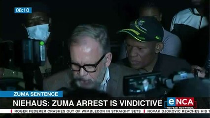 Niehaus says Zuma treated unfairly