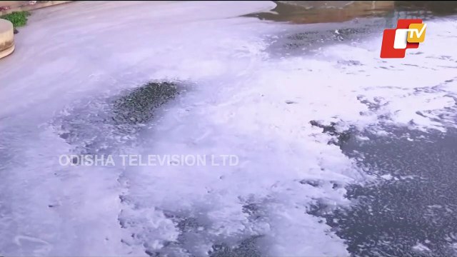 Thick Layer Of Toxic Foam On River Yamuna In Delhi