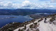 Tasmania’s wild landscape has a growing reputation for mountain bike tracks through lush green hills.