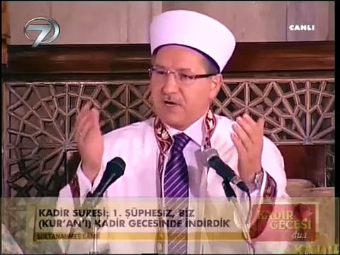 Mustafa Karataş Hoca'dan Kadir Gecesi duası