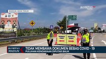 Tidak Membawa Dokumen Bebas Covid - 19, Puluhan Kendaraan Diputar Balik