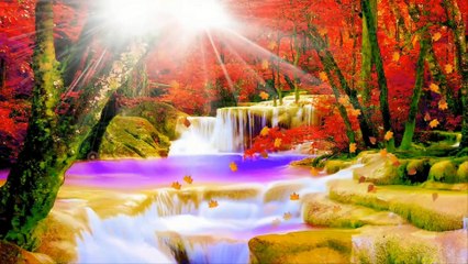 Magical Autumn Waterfalls - Relaxing Music