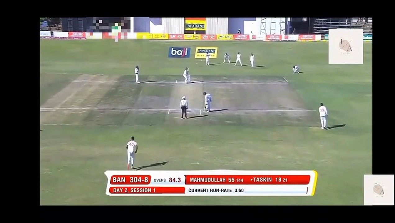 Taskin Ahmed Angry Moment With Blessing Muzarabani, BD VS ZIM test Live