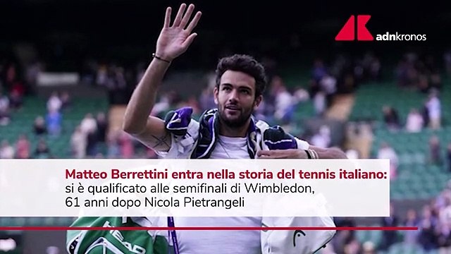 Wimbledon, Matteo Berrettini in semifinale