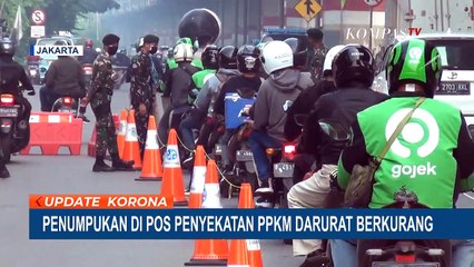 Penumpukan Kendaraan di Pos Penyekatan Jakarta Mulai Berkurang