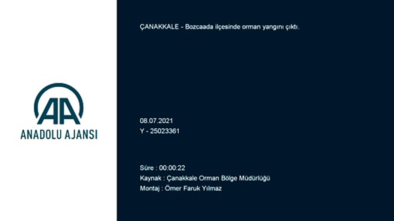 ÇANAKKALE - Bozcaada'da ormanlık alanda çıkan yangına müdahale ediliyor