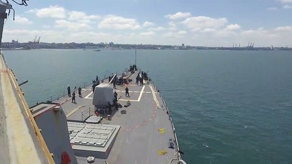 US Military News • USS Ross Pulls into Odessa, Ukraine for Exercise Sea Breeze 2021