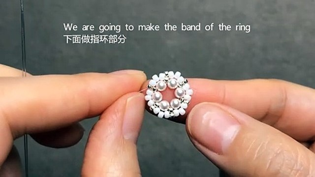 Diy Classic Beaded Wreath Earrings & Beaded Ring With White Pearls. Make Pearl Beaded Jewelry Set