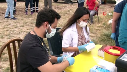 Mevsimlik tarım işçilerinin Covid-19 aşıları tarlada yapıldı