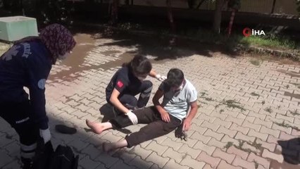 Sulama yaparken elektrik akımına kapıldı