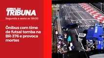 Ônibus com time de futsal tomba na BR-376 e provoca mortes