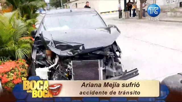 Arianna Mejía sufrió un accidente de tránsito: El brazo no lo puedo mover
