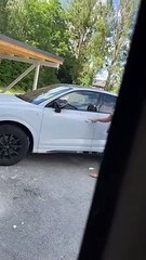 Taping Popping Fireworks to Car Tire