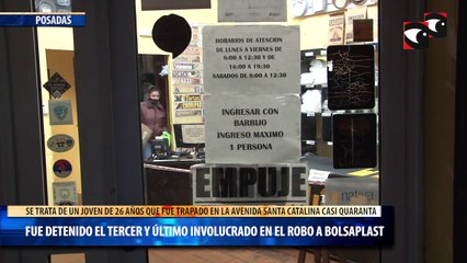 Fue detenido el tercer y último involucrado en el robo a Bolsaplast