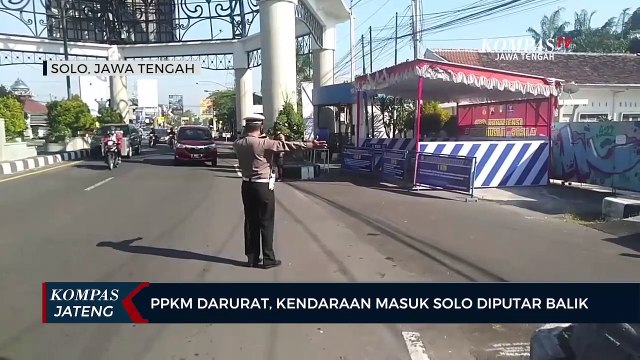 PPKM Darurat, Kendaraan Masuk Solo Diputar balik
