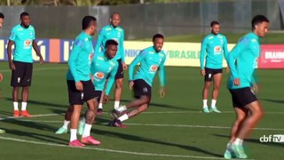 Neymar and Brazil teammates get ready for Copa America final against Argentina