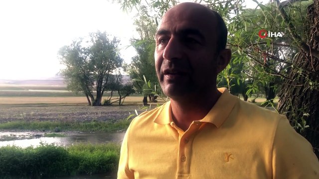 Kars'ta mest eden gün batımı manzarası