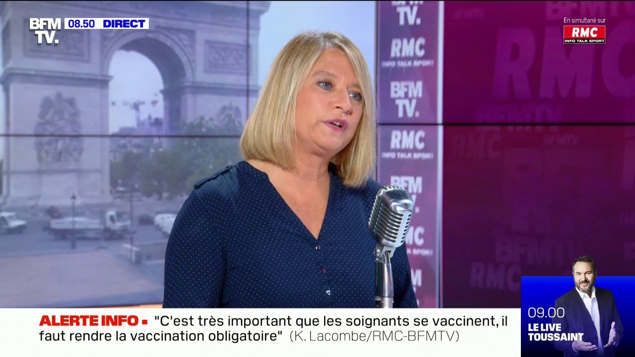 Karine Lacombe affirme qu'il n'y a eu "aucun cas de personnes doublement vaccinée hospitalisée en médecine ou en réanimation" à l'hôpital Saint-Antoine