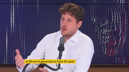 Vitesse limitée à 30 km/h dans presque tout Paris : "Ca permet de réduire les nuisances sonores et les accidents", affirme Julien Bayou, secrétaire national d'Europe Écologie Les Verts